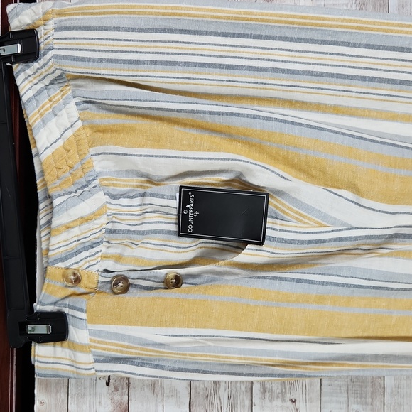 NWT, Counterparts, Women's Maze, Gray, & white Wide Leg slacks,pullons, Sz 16W - Picture 2 of 12